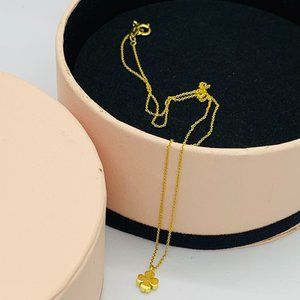 TOUS Gold Good Vibes clover Necklace 18kt yellow gold four-leaf clover luck love